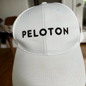 PELOTON White Tech Baseball Hat - Good Condition